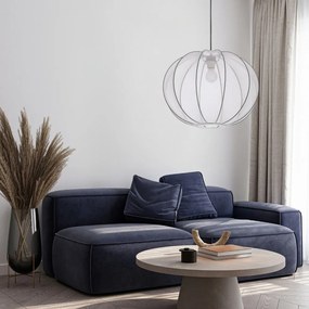 Lampadario bianco con paralume in tessuto ø 52 cm Mellow – Candellux Lighting