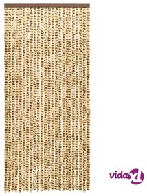 vidaXL Zanzariera Beige e Marrone 90x220 cm Ciniglia