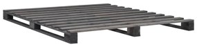 Giroletto İn Pallet Grigio Legno Massello Di Pino 160x200 Cm /