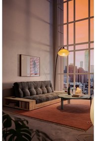 Tavolino rotondo nero in legno di pino ø 80 cm Sticks - Karup Design