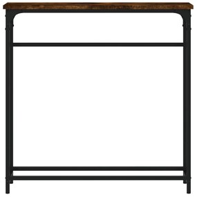 Tavolino consolle rovere fumo 75x19,5x75cm in legno multistrato