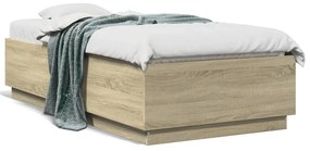 Giroletto Luci Led Rovere Sonoma 90x190 Cm İn Legno Multistrato /