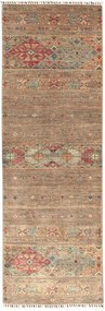 Samarkand Tappeto 80x240 Grigio (Pakistan) Annodato A Mano