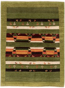 Gabbeh Tappeto 190x140 Verde (Iran) Annodato A Mano