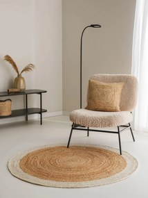 benuta Pure Tappeto di iuta Jutta Ivory 115 cm rotondo - Tappeto design moderno soggiorno