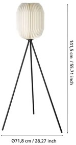 Eglo 44104 - Lampada con piedistallo BELGRAVE 1xE27/40W/230V