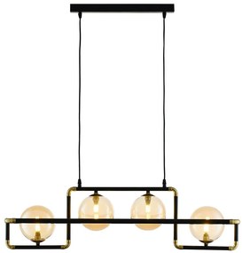 Jupiter 1983 - Lampadario a sospensione con filo ZAFRA 4xG9/10W/230V nero/beige