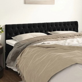 Testiere 2 Pz Nero 100 X 7 X 78/88 Cm İn Velluto /