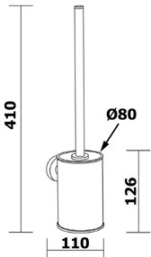 Aqualine - Scopino a parete SAMBA nero
