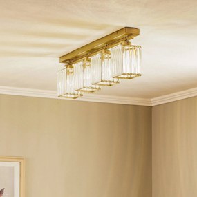 Avonni Plafoniera AV-1795-4EY a 4 luci, barra, oro antico