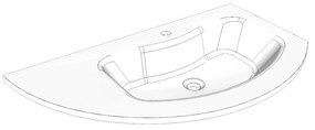 Lavabo a incasso rettangolare Jolly in resina bianco