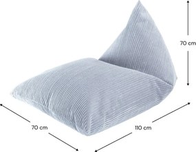 Pouf a sacco per bambini blu con rivestimento in velluto a coste Big Lounger – Wigiwama