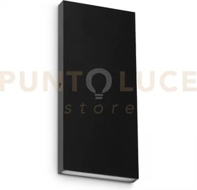 Post-it applique a parete ip65 led 3000k 6w  750 lm nero doppia emi...