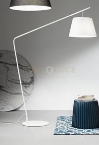 Piantana velvet bianco con paralume bianco 1 luce attacco e27
