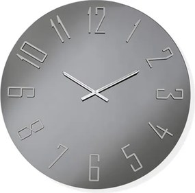 Orologio OZIAS rotondo D80 cm in cristallo Fumč e numeri Argento