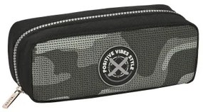 Astuccio Scuola Safta Stone Nero 21 x 8 x 8 cm