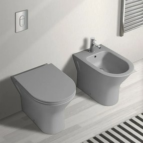Copriwater originale serie Feeling grigio opaco chiusura soft-close