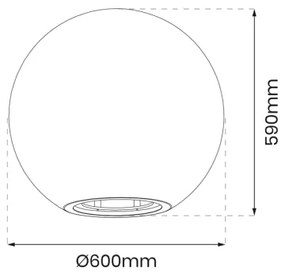 LED RGB Dimmerabile per esterni lampada GLOBO 1xE27/8,5W/230V diametro 60 cm IP44 +TC