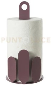 Porta rotoli da cucina park viola ametista in ferro 15x30hcm