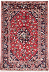 Kashan Tappeto 150x100 Rosso (Iran) Annodato A Mano