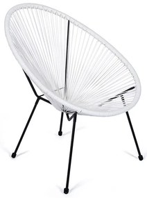 Poltrona da giardino bianca in rattan artificiale Avocado - Bonami Selection