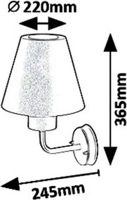 Rabalux 8844 - Applique da esterno FAVARA 1xE27/14W/230V IP44