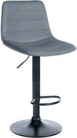 Sgabello Da Bar Lex İn Ecopelle: Design Elegante E Comfort Eccezionale / Grau / Schwarz