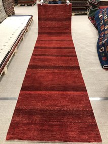 Loribaft Tappeto persiano 370 x 100 Rosso (Iran) Annodato A Mano
