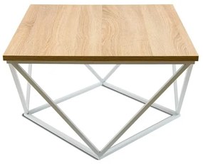 Tavolino CURVED 60x60 cm bianco/beige