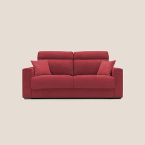 Nikita Divano letto matrimoniale con schienale morbido alto e rivestimento T02 rosso