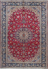Isfahan Tappeto 270 x 390 Rosso (Iran) Annodato A Mano