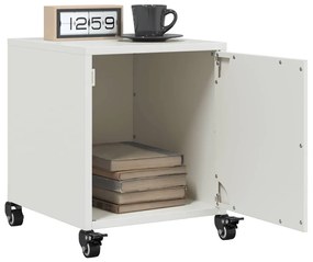 Comodini 2 Pz Bianchi 36x39x43,5 Cm İn Acciaio /