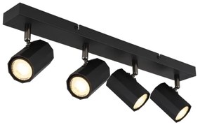 Globo 57918-4B - Faretto JAMES 4xGU10/25W/230V nero