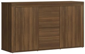 Credenza rovere marrone 120x36x69 cm in legno multistrato