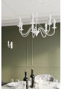 Lampadario a sospensione con catena MINERWA 7 7xE14/40W/230V bianco