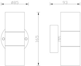 Globo 3201W-2 - Applique da esterno JAICY 2xGU10/35W/230V IP44