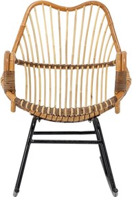 Sedia a dondolo in colore naturale Reine - Bloomingville