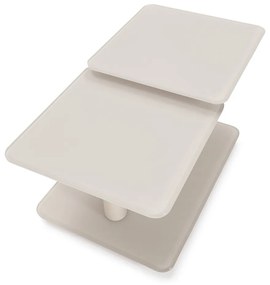 Tavolino da salotto color crema in vetro 54x115 cm Elvi – Marckeric