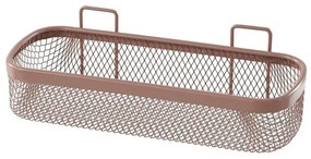 Mensola bagno rettangolare mocha in acciaio con 1 ripiano -Taki