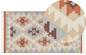 Tappeto kilim cotone multicolore 80 x 150 cm DILIJAN Beliani