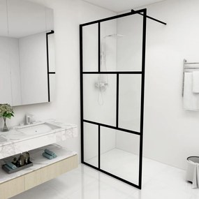 Parete Per Doccia Walk-in İn Vetro Temperato Nera 100x195 Cm /