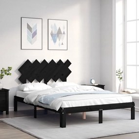 Giroletto Con Testiera Nero Double İn Legno Massello /