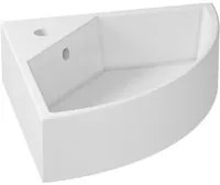 Lavabo angolare in ceramica serie M2 di Ceramica Galassia - Bianco lucido 45cm