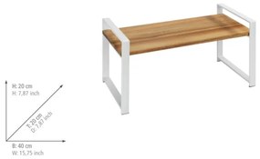 WENKO 53027100 - Mensola LOUISA 40x20 cm bianco/marrone