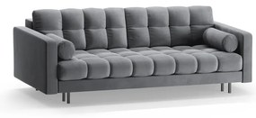 Divano grigio chiaro allungabile/con contenitore con rivestimento in velluto 222 cm Bali – Cosmopolitan Design