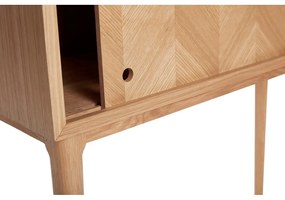 Cassettiera in rovere a spina di pesce, altezza 90 cm - Hübsch