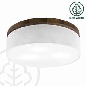 Brilagi - Lampada LED da soffitto BELLADONNA 3xE27/15W/230V Ø50 cm bianco/noce