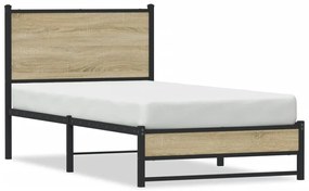 Giroletto Senza Materaso İn Metallo Rovere Sonoma 90x200 Cm /
