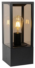 Lampada da esterno in piedi nera con fumo 40 cm IP44 - Charlois