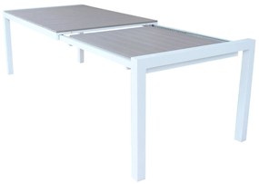 LOIS - set tavolo in alluminio e polywood cm 162/242 x 100 x 74 h con 4 Poltrone Dynamo